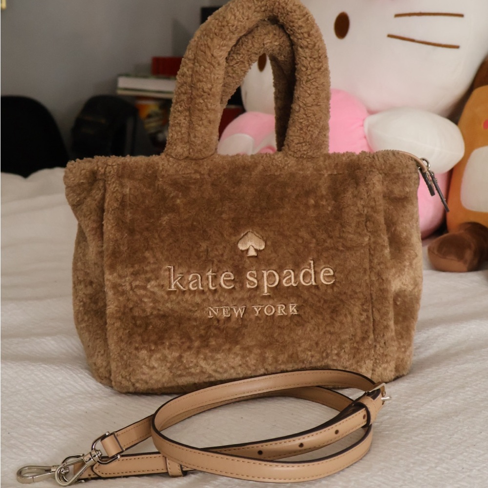 Kate Spade Tan Faux Fur Shoulder Bag